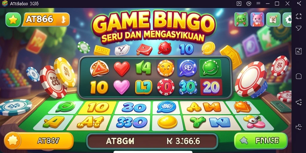 Tampilan screenshot AT866 menampilkan gameplay Bingo yang menarik dan interaktif.