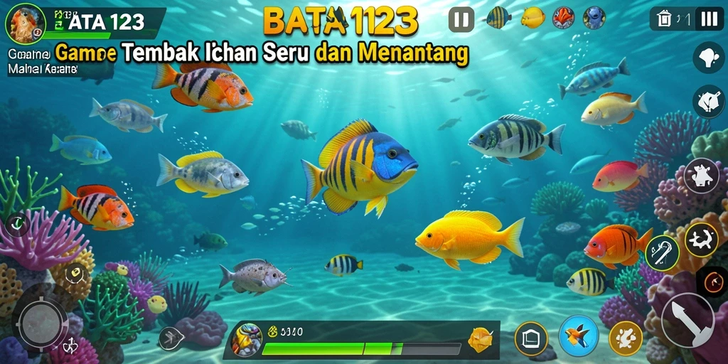 Gameplay seru menembak ikan di BATA123 dengan grafis menarik.