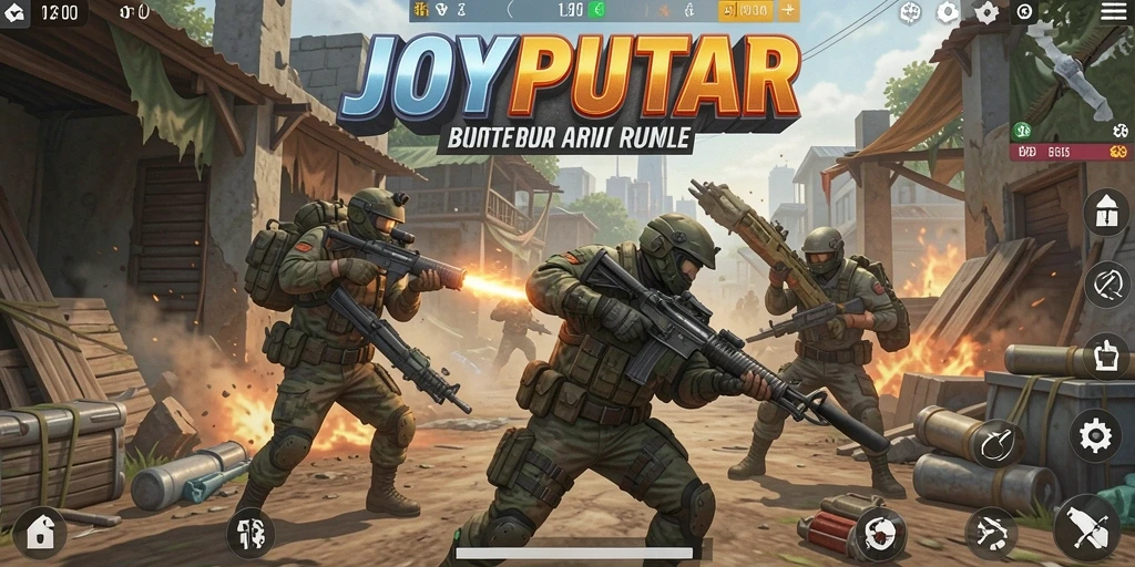 Screenshot menampilkan aksi intens pertempuran di JOYPUTAR.