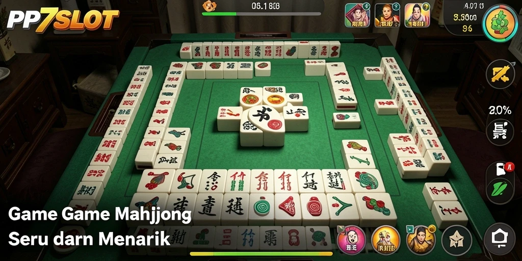 Tampilan gameplay seru dari PP7SLOT yang menantang pemain Mahjong.