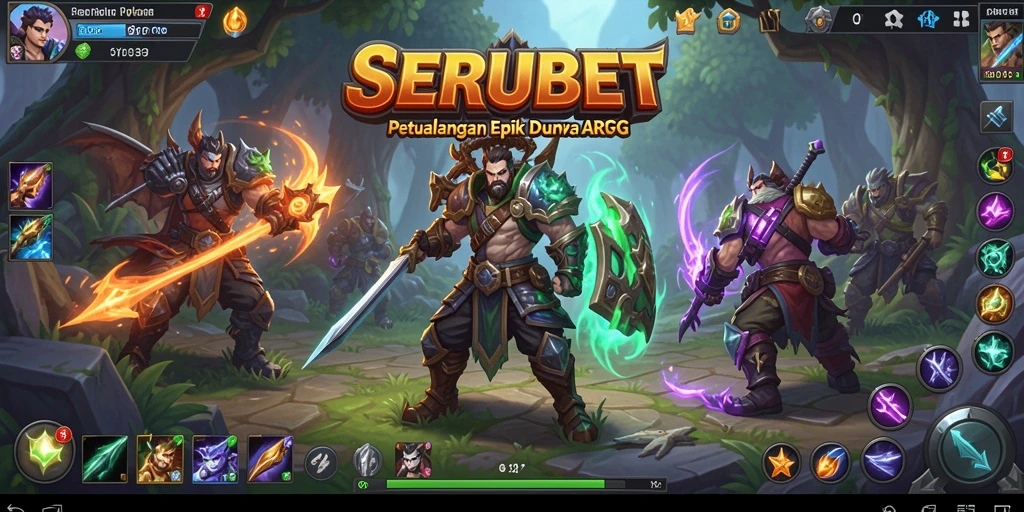 Tangkapan layar SERUBET menampilkan aksi pertarungan yang mendebarkan dalam mode ARPG.