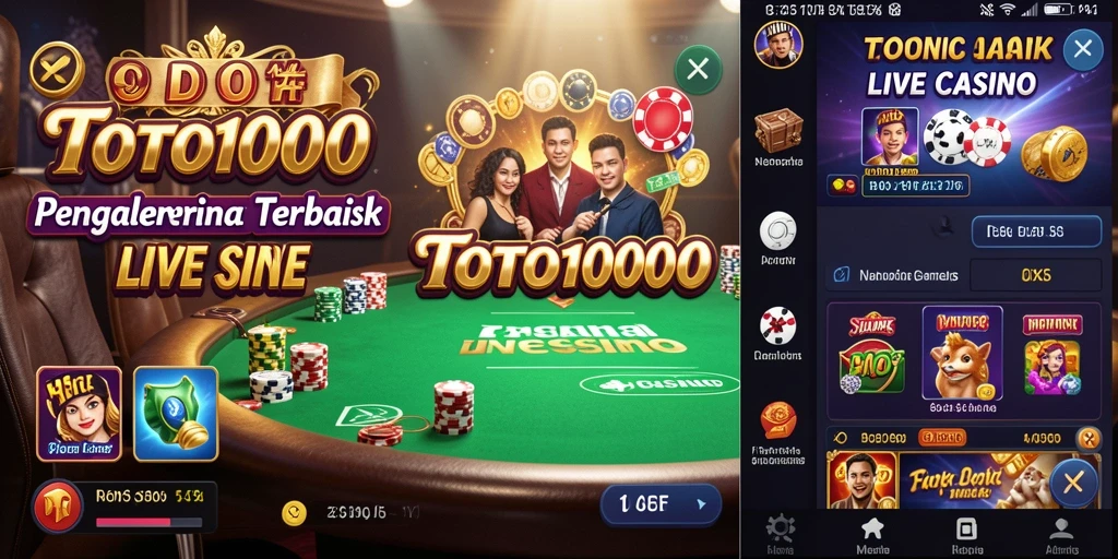 Gambaran menarik dari gameplay Live Casino di TOTO1000.